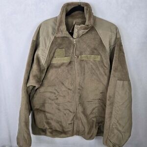 Peckham Polartec Jacket Fleece Cold Weather Gen III Size L Tan Military Made USA